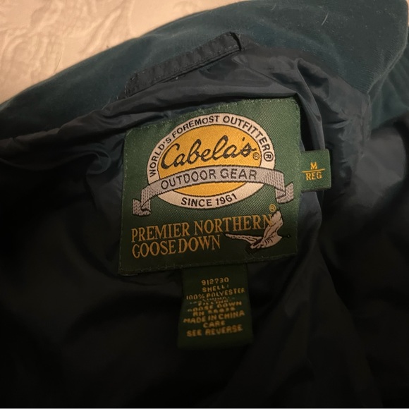 Cabelas Turquoise Down Jacket - Picture 4 of 4